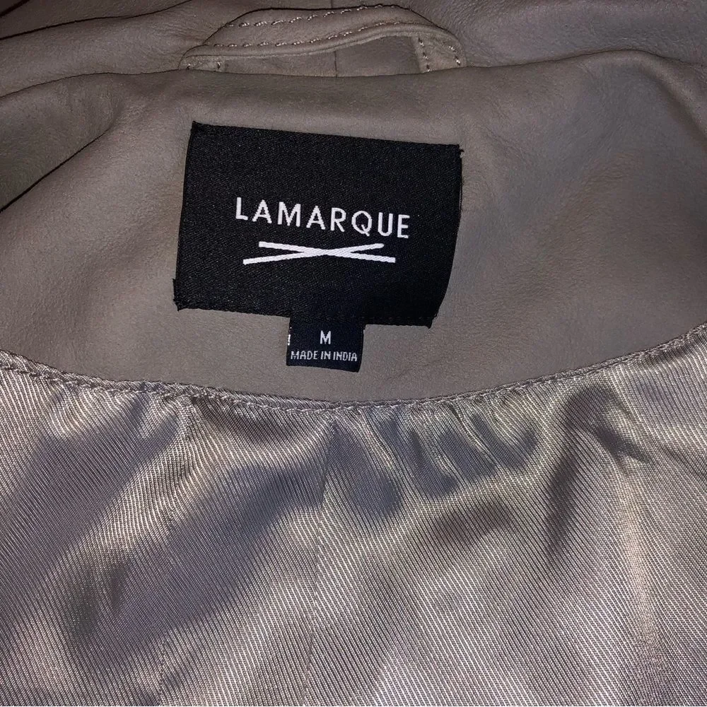 Lamarque Crop Leather Jacket - Picture 9 of 16